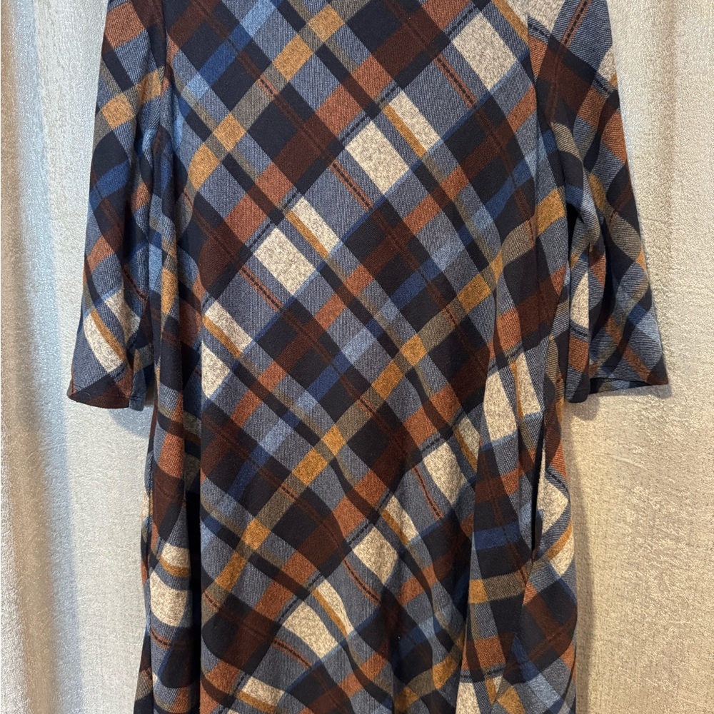 Jessica Howard Multicolor Plaid Long Sleeve Dress - Picture 2 of 4